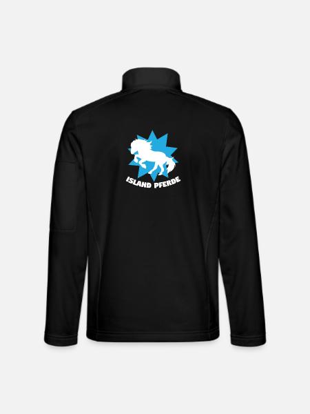 Islandpferde Tölt Galopp Trab Pferde Spruch Pferde - Unisex Softshelljacke - Schwarz - Hinten