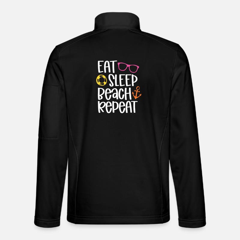 Eat Sleep Beach Repeat - Unisex Softshell Jacket - black