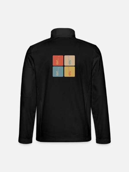 Saxophone design - Unisex Softshell Jacket - black