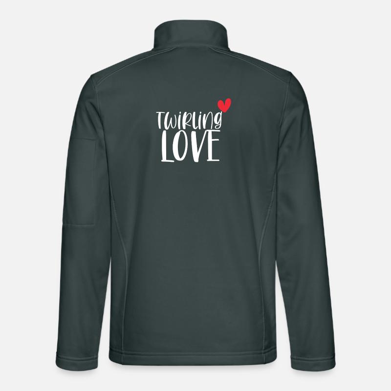 Twirling Love Baton Sport Geschenk Unisex Softshelljacke