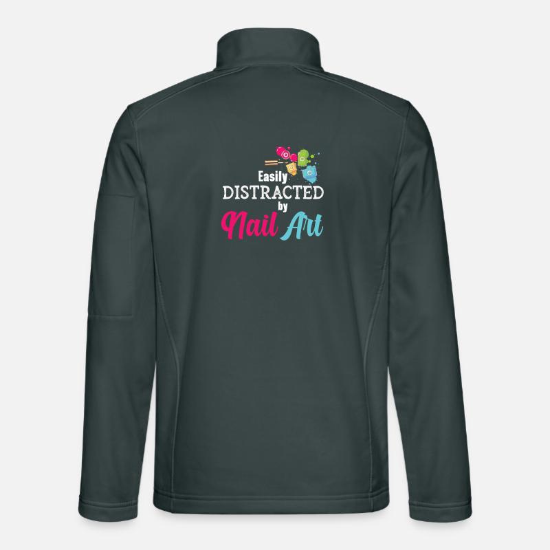 Easily distracted by Nail Art Nail Tech Unisex Softshell Jacket