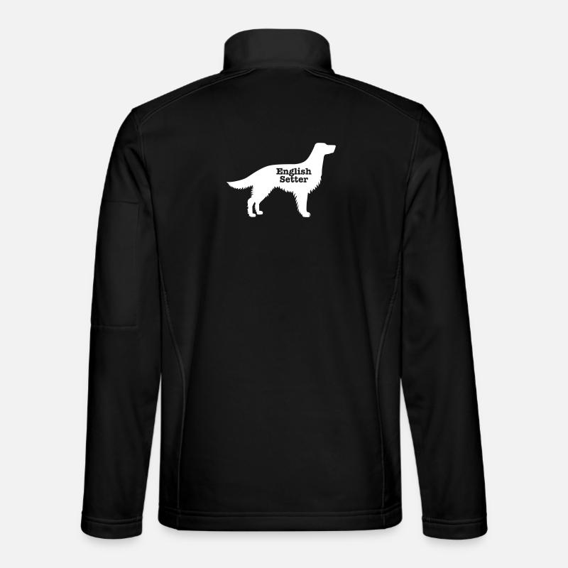 English Setter - Unisex Softshell Jacket - black