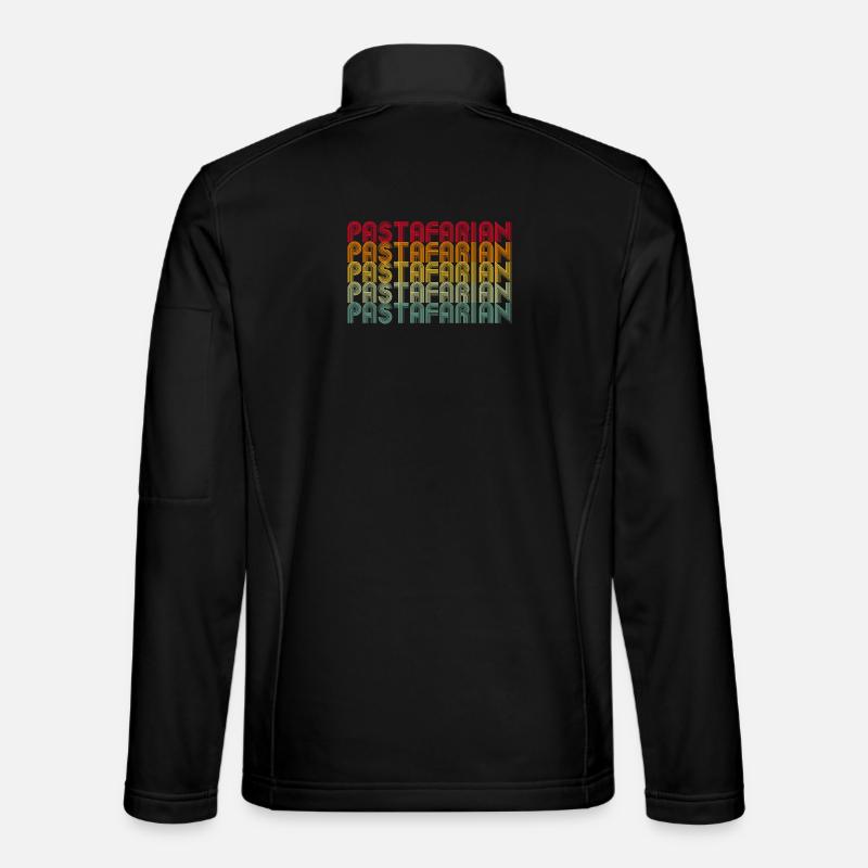 Rainbow Font Stack Pattern - Unisex Softshell Jacket - black
