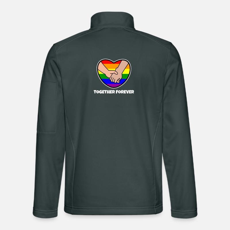 Relationship Homo Statement Heart Pride Rainbow Unisex Softshell Jacket