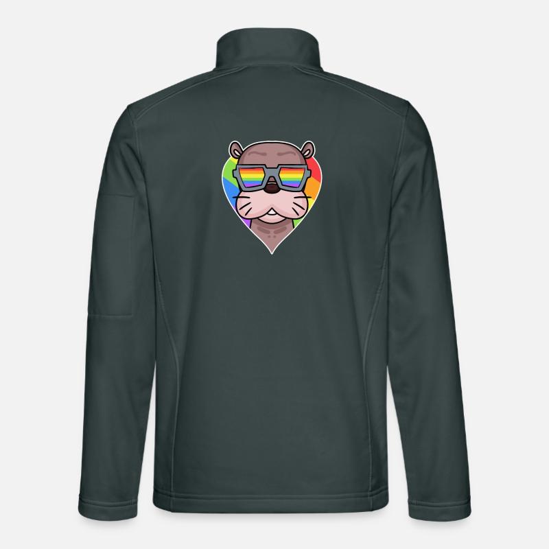 Seelöwe Regenobogen Unisex Softshelljacke