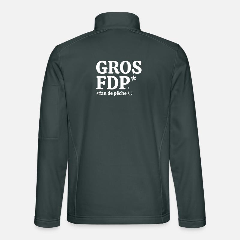pêche, pêcheur, fan de pêche Veste en tissu softshell Unisexe