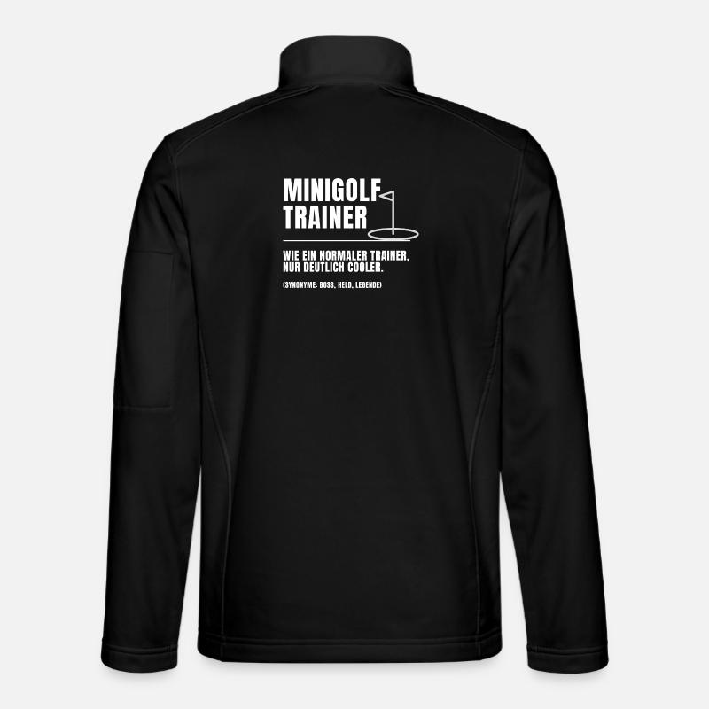 Minigolf Trainer Definition - Unisex Softshelljacke - Schwarz