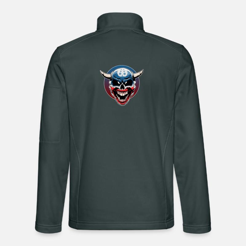 Böser Clownschädel mit dämonischem Lachen Unisex Softshelljacke