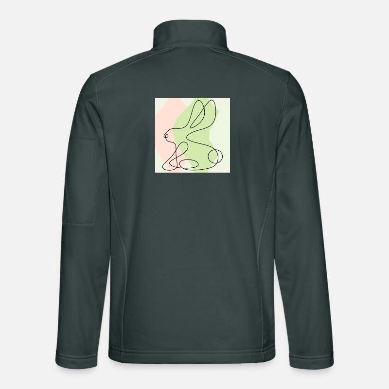DESSIN AU TRAIT DU LAPIN DE PÂQUES Veste en tissu softshell Unisexe