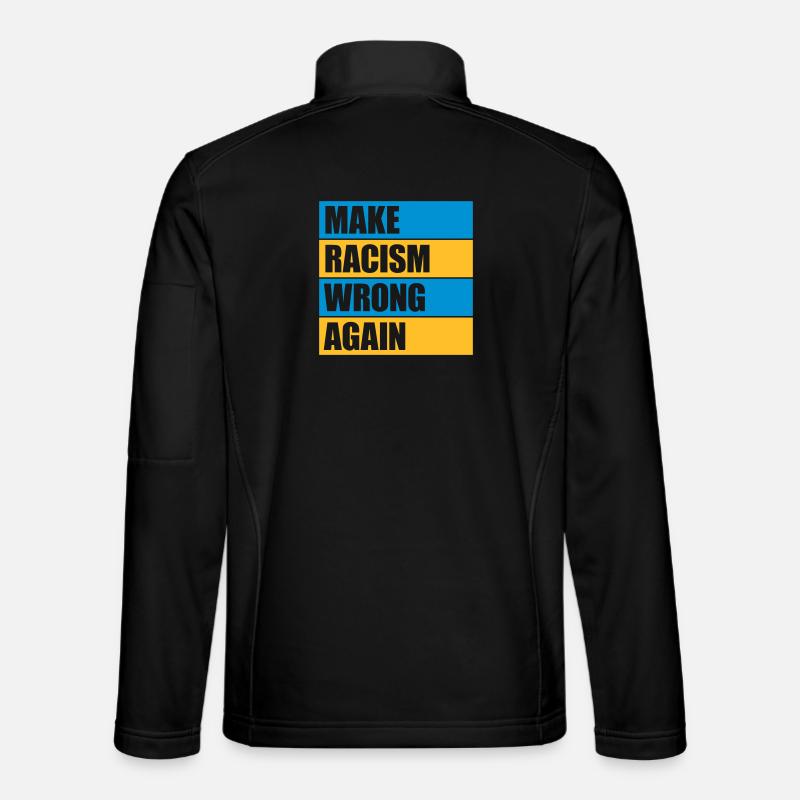 make racism wrong again - Unisex Softshelljacke - Schwarz
