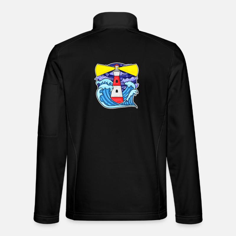 Lighthouse Coast Sea Sea - Unisex Softshell Jacket - black