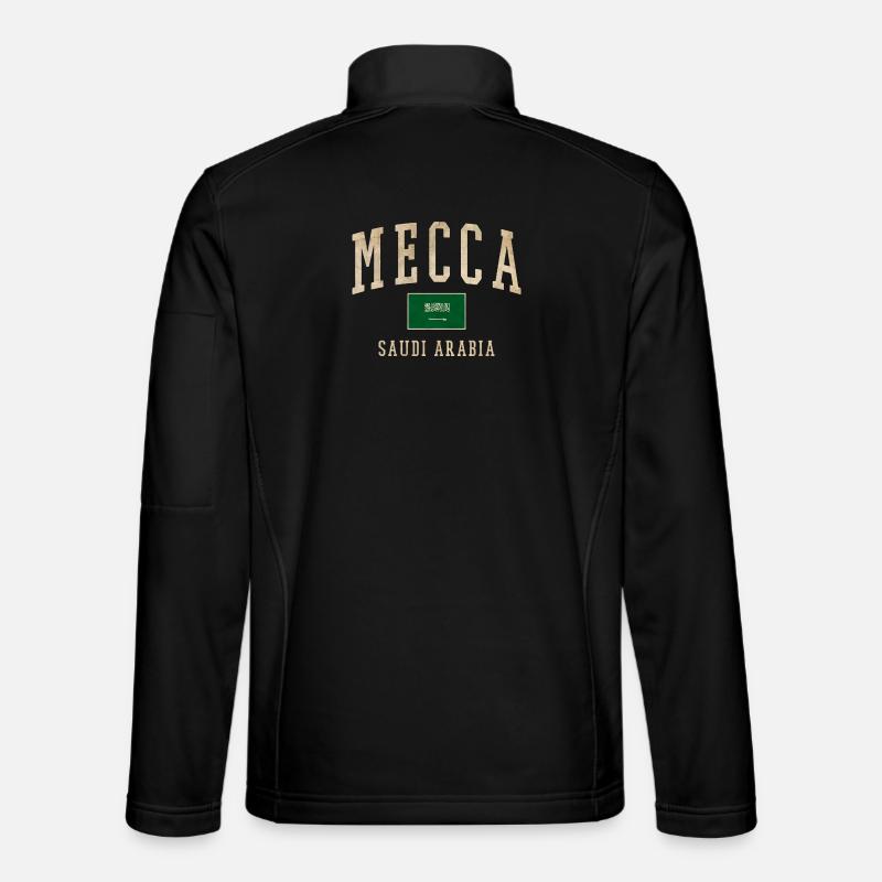 Mecca Saudisches Retro-Emblem - Unisex Softshelljacke - Schwarz