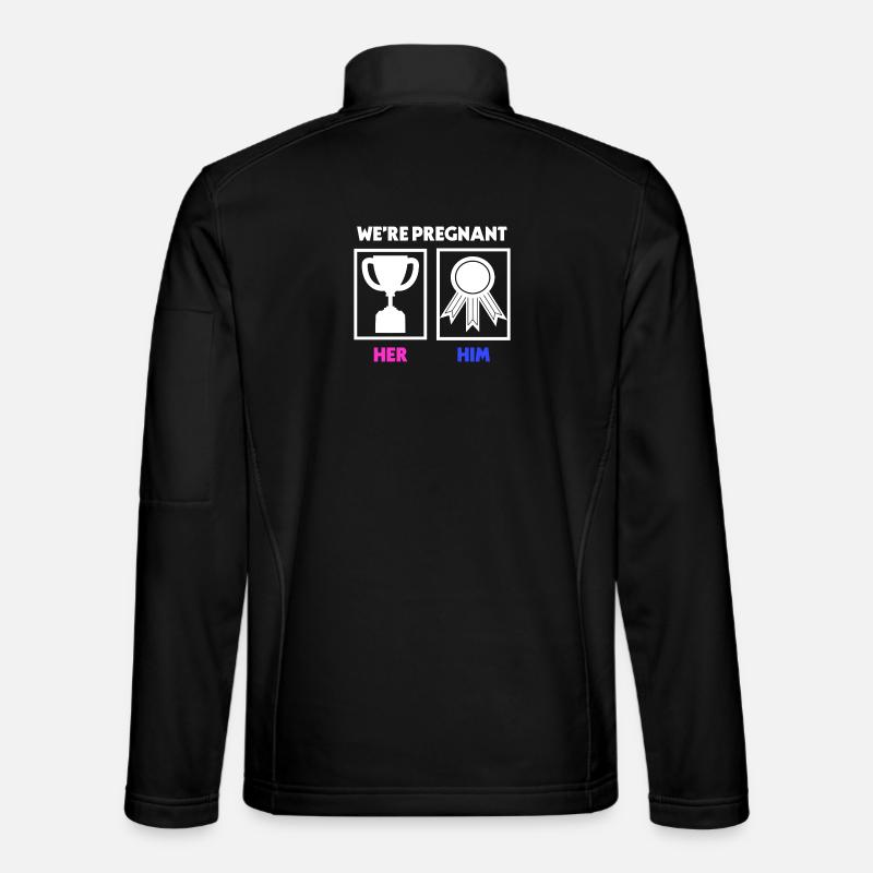 Parent Pregnancy Statement Pregnant - Unisex Softshell Jacket - black