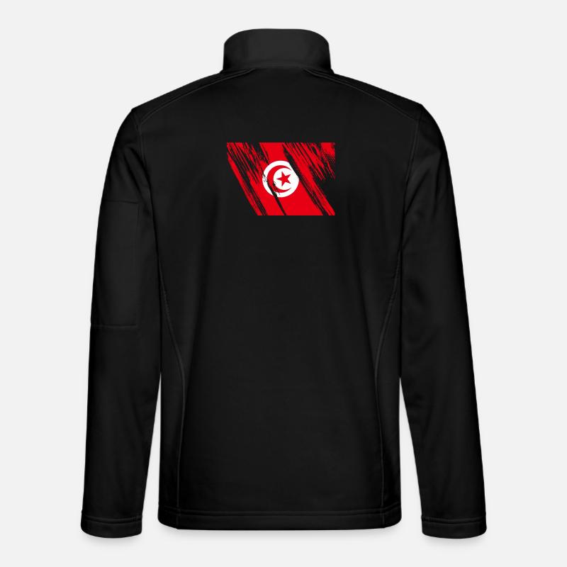 Tunesien Flagge - Unisex Softshelljacke - Schwarz