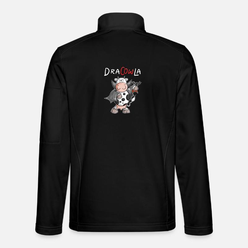 DraCOWla Drakula Kuh Halloween - Unisex Softshelljacke - Schwarz