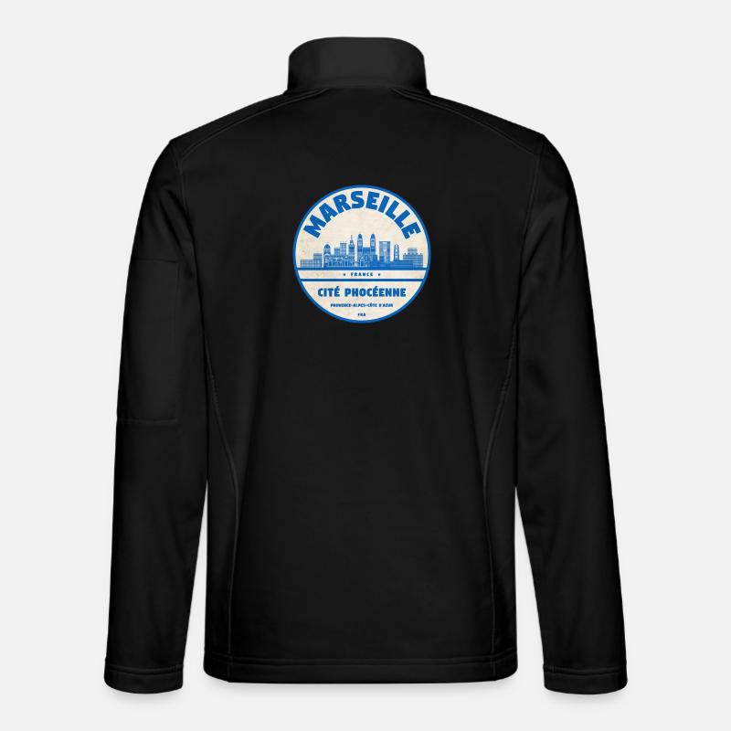Marseille Cité Phocéenne Emblem - Unisex Softshelljacke - Schwarz