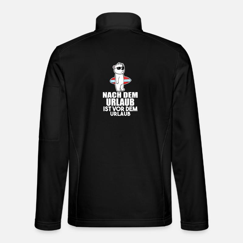 Urlaub Surfen Meer Bär - Unisex Softshelljacke - Schwarz