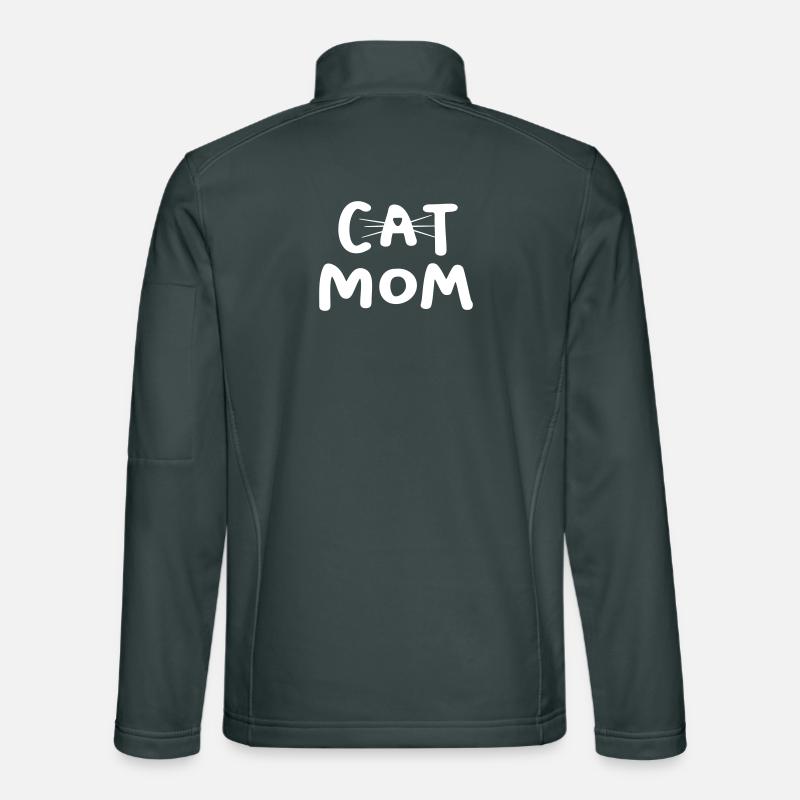 Cat Mom Katze Quote Statement Schnurrhaare Mutter Unisex Softshelljacke