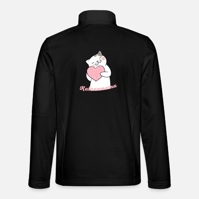 Katzenmama Herzliebe - Unisex Softshelljacke - Schwarz