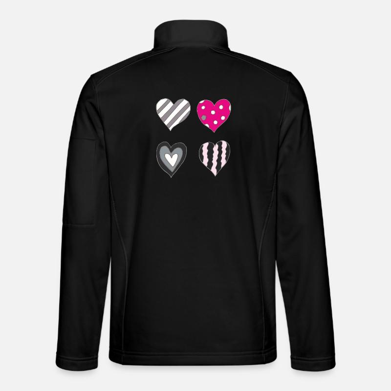 Heart Variation - Unisex Softshell Jacket - black