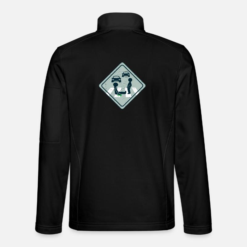 Climate activist road gluing - Unisex Softshell Jacket - black