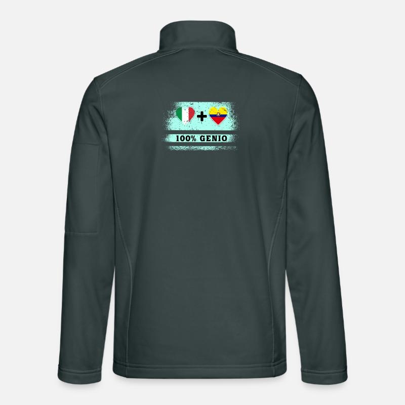 Italy and Ecuador 100% Genius Flag Unisex Softshell Jacket