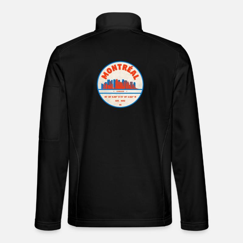 Montréal Kanada Skyline Emblem Design - Unisex Softshelljacke - Schwarz