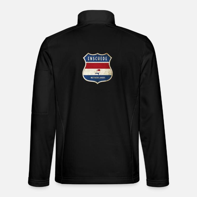Design des armoiries d'Enschede, Pays-Bas Veste en tissu softshell Unisexe