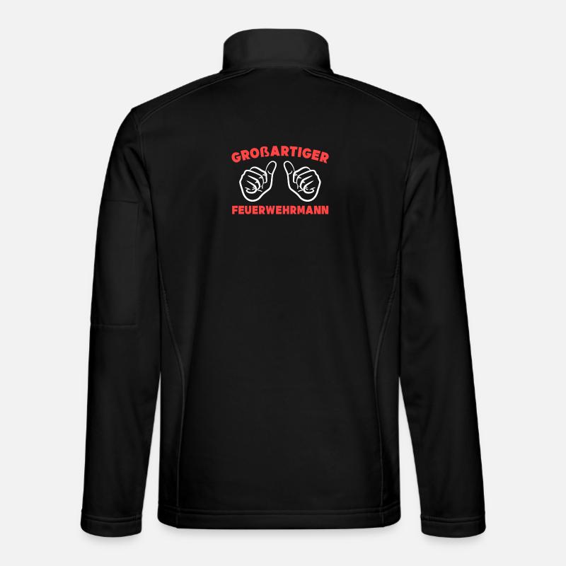 Feuerwehrmann Statement Berufsfeuerwehr Feuerwehr - Unisex Softshelljacke - Schwarz