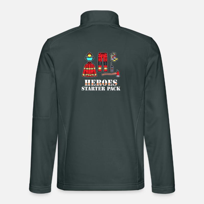 Firefighter Helmet Lifesaver Firefighter Statement Unisex Softshell Jacket