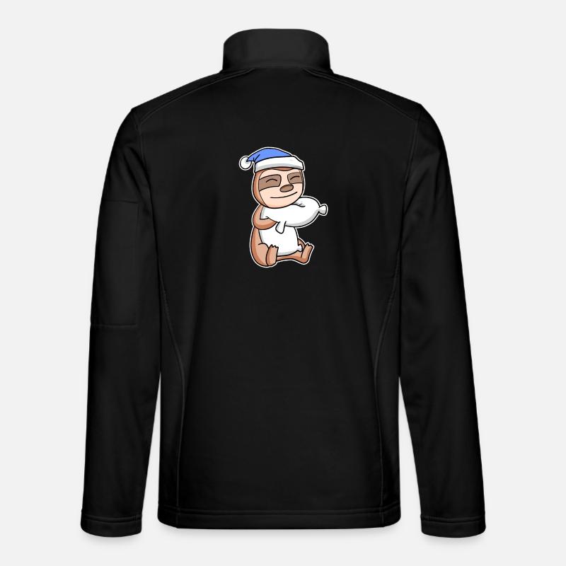 Sloth with pillow and sleeping cap Unisex Softshell Jacket