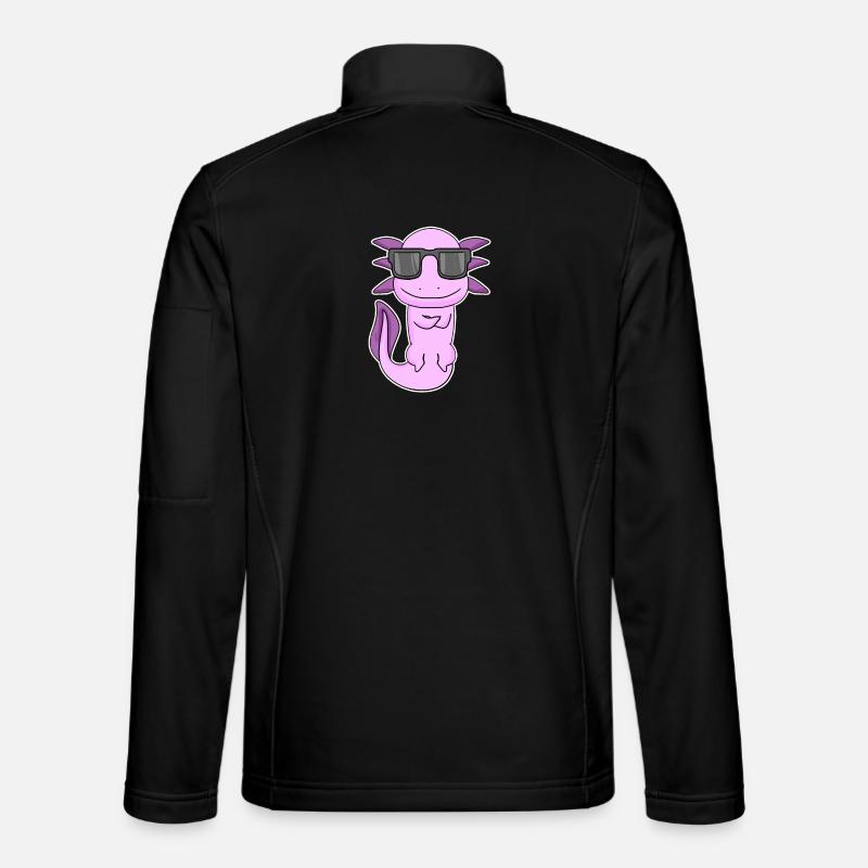 Axolotl with sunglasses - Unisex Softshell Jacket - black