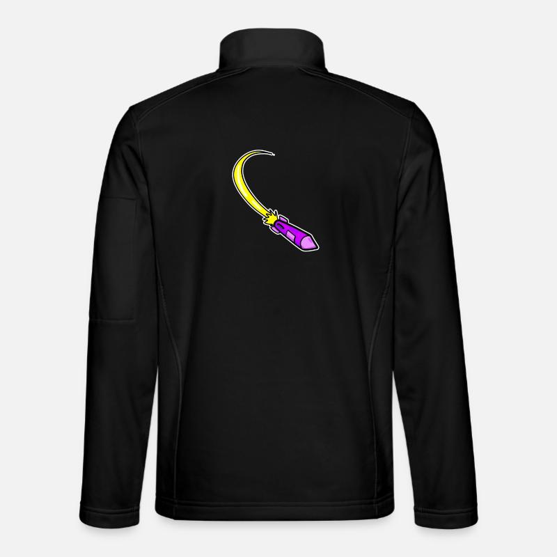 Rakete Lila - Unisex Softshelljacke - Schwarz