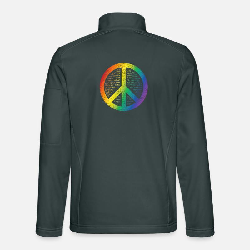 Leuchtendes Friedenszeichen Unisex Softshelljacke