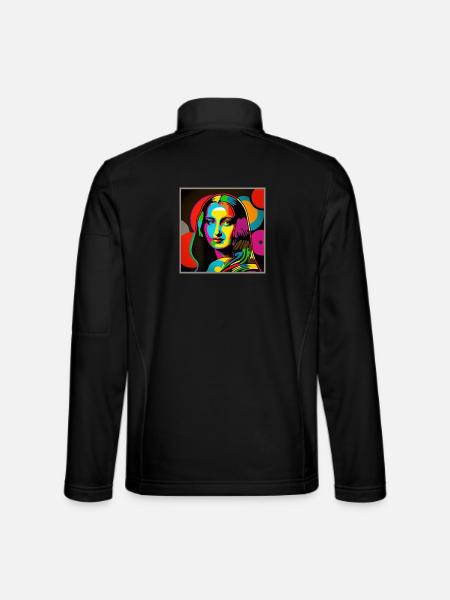 Portait Pop-Art - Unisex Softshelljacke - Schwarz