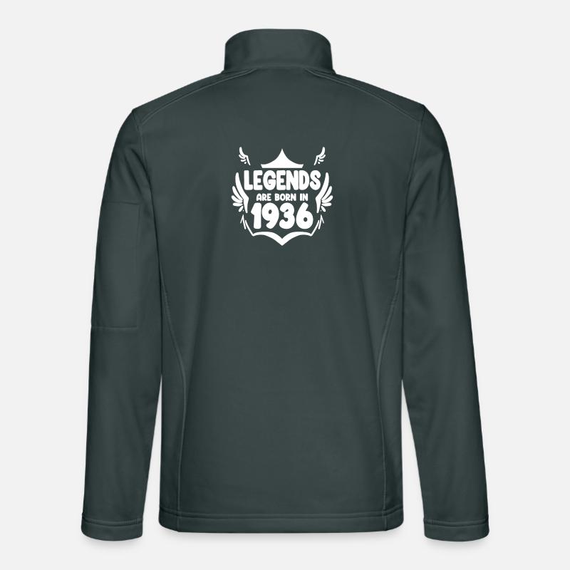 1936 - Né 1936 - Année de construction 1936 Spruch Veste en tissu softshell Unisexe