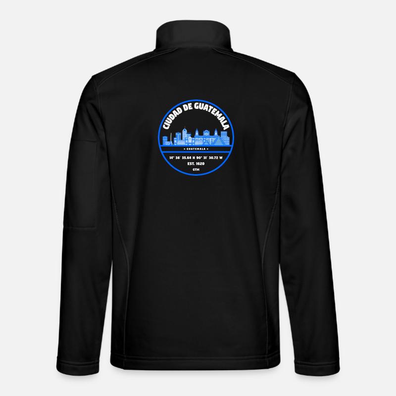 Guatemala City Skyline Blau - Unisex Softshelljacke - Schwarz