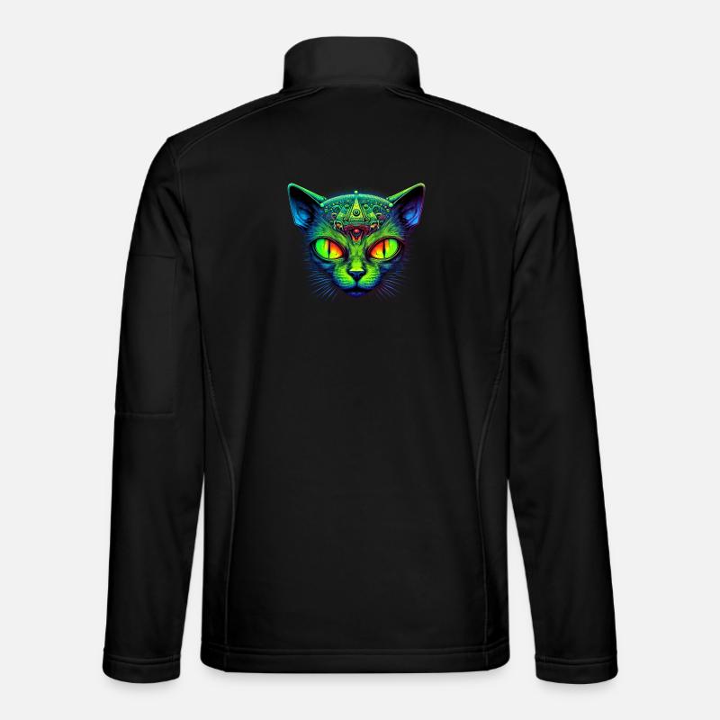 Hypnotic alien cat Unisex Softshell Jacket