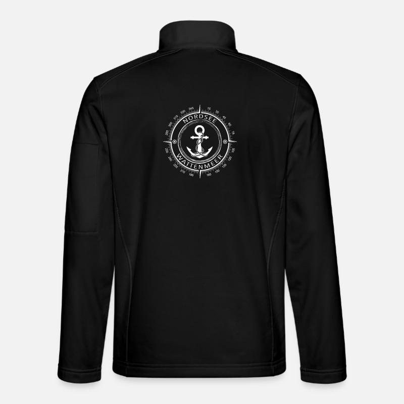 Nordsee - Wattenmeer - Unisex Softshelljacke - Schwarz