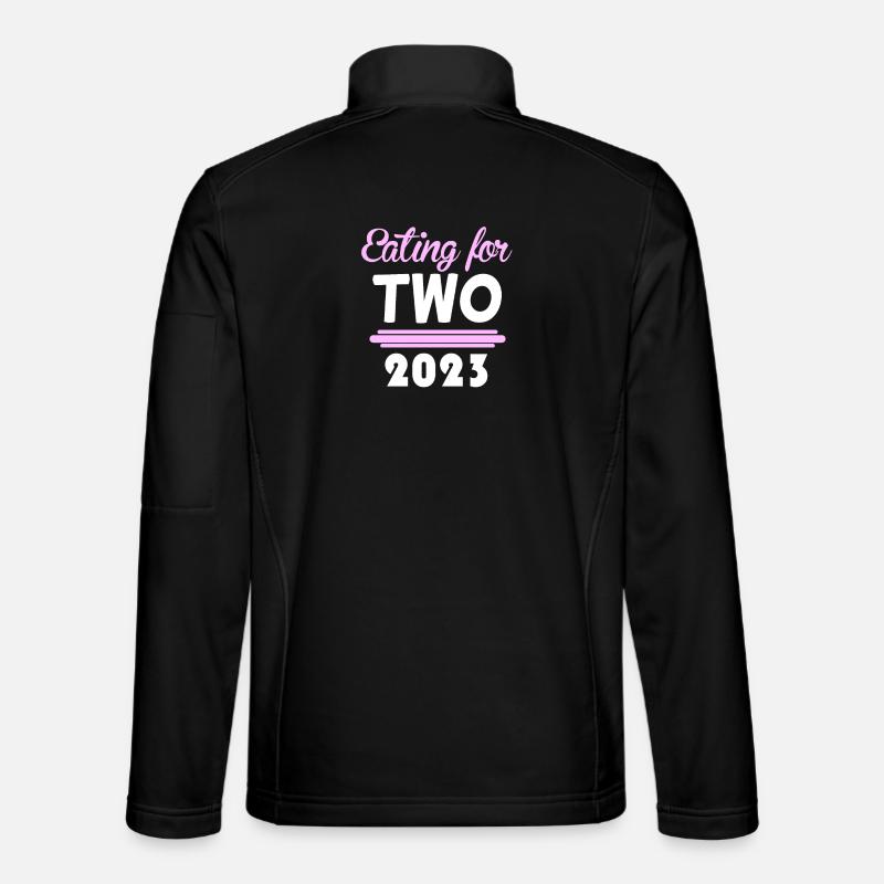 Grossesse Gémeaux 2023 - Veste en tissu softshell Unisexe - noir