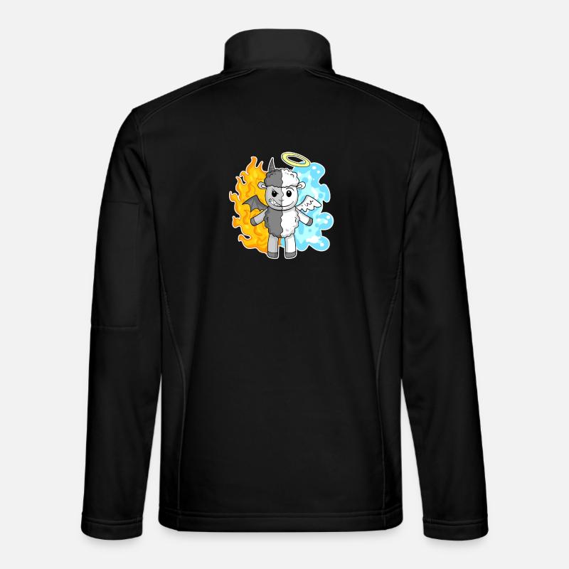 Moutons - Anges et Diables - Veste en tissu softshell Unisexe - noir