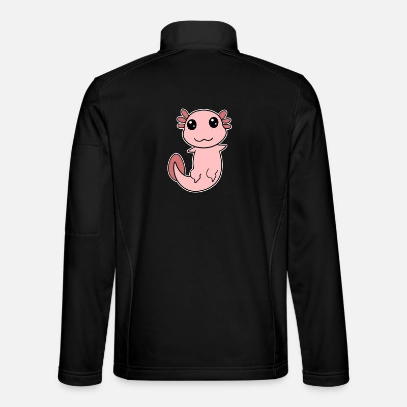 Axolotl motif children - Unisex Softshell Jacket - black