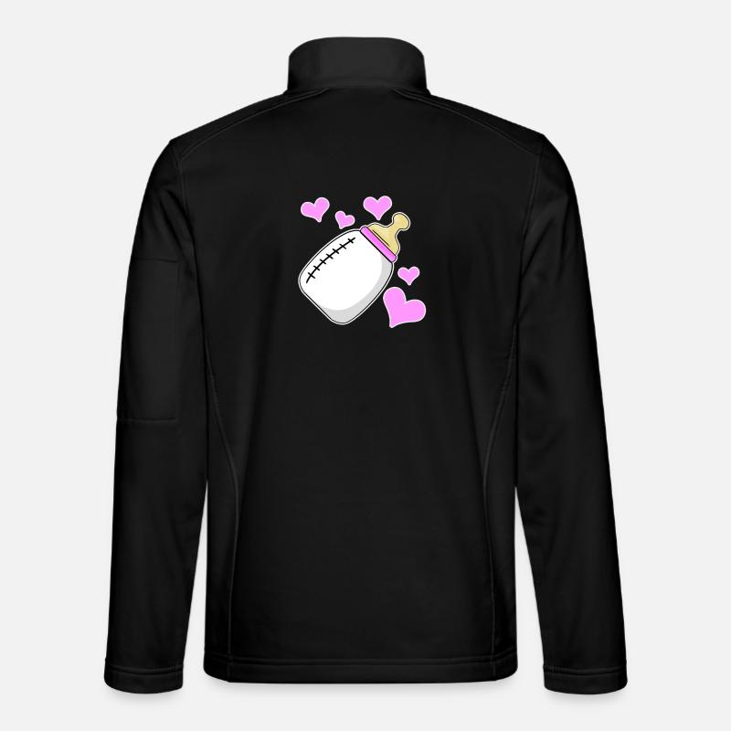 Tochter Milchflasche Mädchen Schwanger Geburt - Unisex Softshelljacke - Schwarz