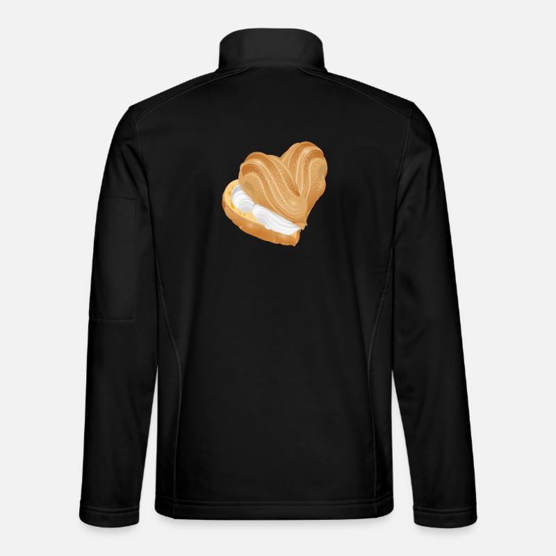 Mit Sahne gefülltes Windbeutel Herz - Unisex Softshelljacke - Schwarz