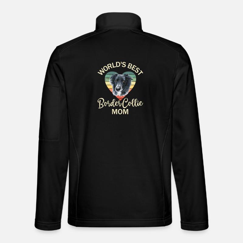 Hund Border Collie - Unisex Softshelljacke - Schwarz