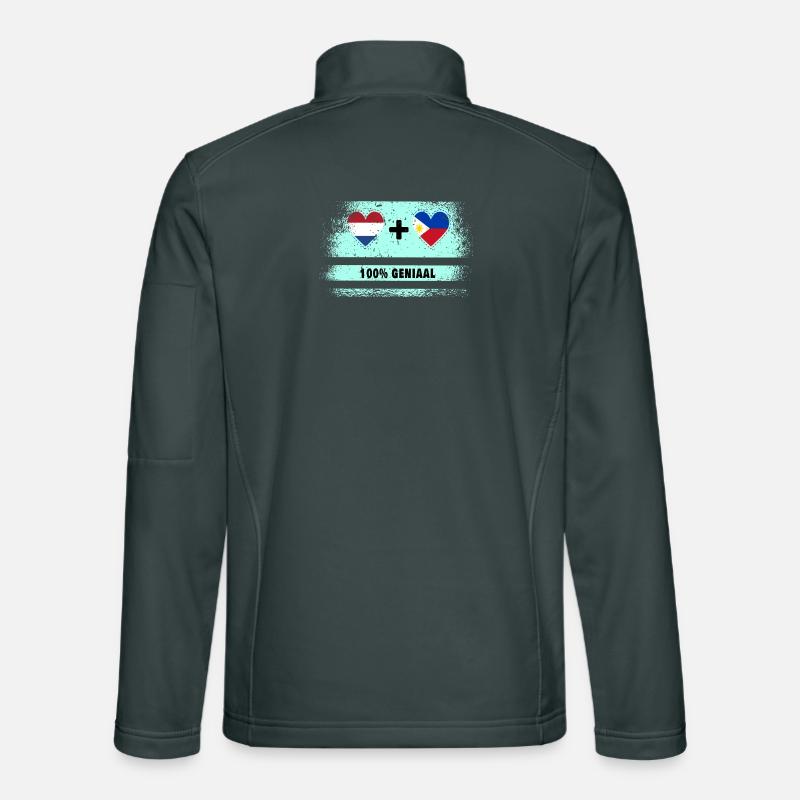 Philippines et Pays-Bas Drapeau 100% Genius Veste en tissu softshell Unisexe