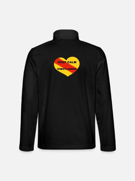 Keep calm and schwätz Badisch - Unisex Softshelljacke - Schwarz