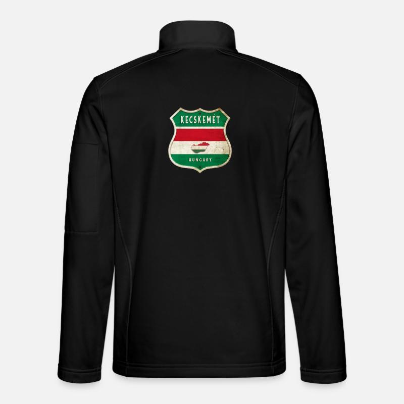 Design du drapeau de la Hongrie à Kecskemét Veste en tissu softshell Unisexe