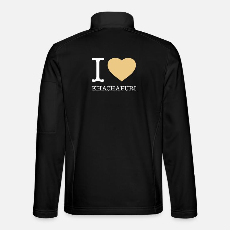 I LOVE Khachapuri - Unisex Softshell Jacket - black