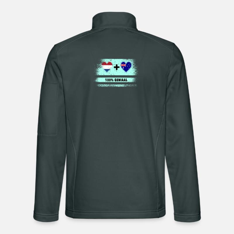 Australie et Pays-Bas Drapeau 100% Genius Veste en tissu softshell Unisexe